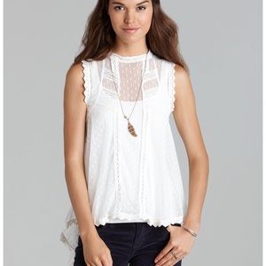 Free People Swiss Dot Lace Tunic